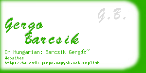 gergo barcsik business card